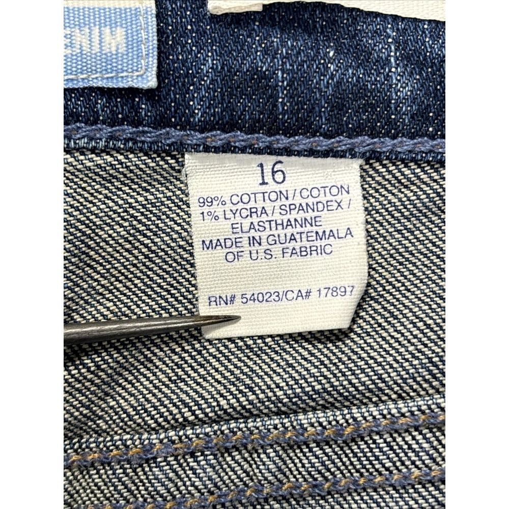 VTG OLD NAVY Jeans Womens 16 Stretch Flare Bootcut Flap Pockets Denim Faded Blue - Picture 13 of 15
